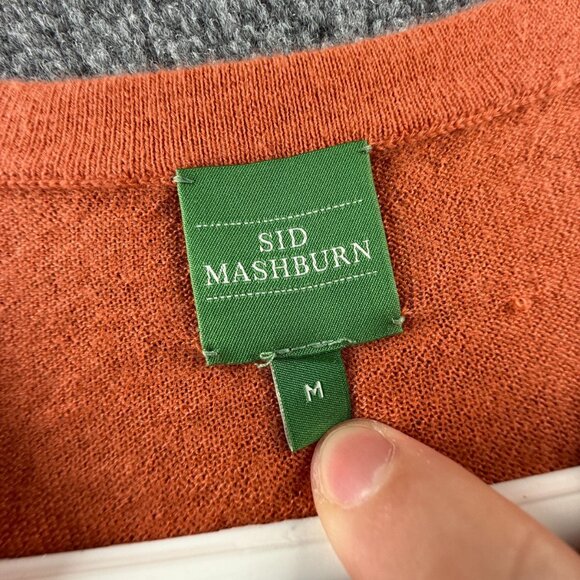 Sid Mashburn Orange V-Neck Sweater - Picture 9 of 14